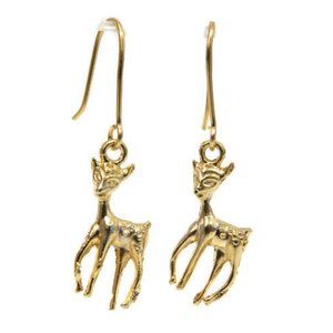 14k Yellow Gold Baby Fawn Earrings